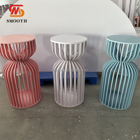 Socle lisse en acrylique pour gâteau, colonne de table, décoration d'événement de mariage, table de dessert, ensemble de socles, support à fleurs