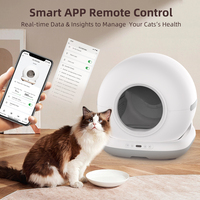 Caja de arena autolimpiante para inodoro automático para gatos OEM Robot Tuya App Control autolimpiante para inodoro para gatos caja de arena inteligente para gatos automática