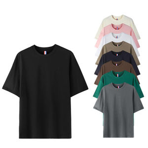 Kualitas tinggi 100% katun ukuran AS kaus pria 300 Gsm layar kustom cetak 3D uniseks kasual ukuran besar kaus cetak kosong - Product Image 2