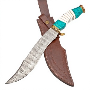High Quality Damascus Steel Hunting Knife – Full Tang Tactical Outdoor Survival Knife with Luxury Resin & Wood Handle – Sharp - Product Image 1