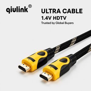 <span class=keywords><strong>สาย</strong></span> <span class=keywords><strong>HDMI</strong></span> แบบถักสีเหลือง 1.5 เมตร 1.4v ความเร็วสูง พร้อมปลอกหุ้มลาย สำหรับ PS4 Xbox ทีวี จอภาพ แล็ปท็อป โปรเจคเตอร์ - Product Image 1