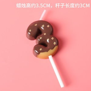 Mignon fraise chocolat numéro bougie adulte enfants gâteau décoration plug-in pour le premier anniversaire de bébé - Product Image 5