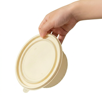 Bol à soupe biodégradable en amidon de maïs blanc ECOLIFE, résistant aux hautes températures, anti-fuite, pour plats à emporter, camping, salade de fruits
