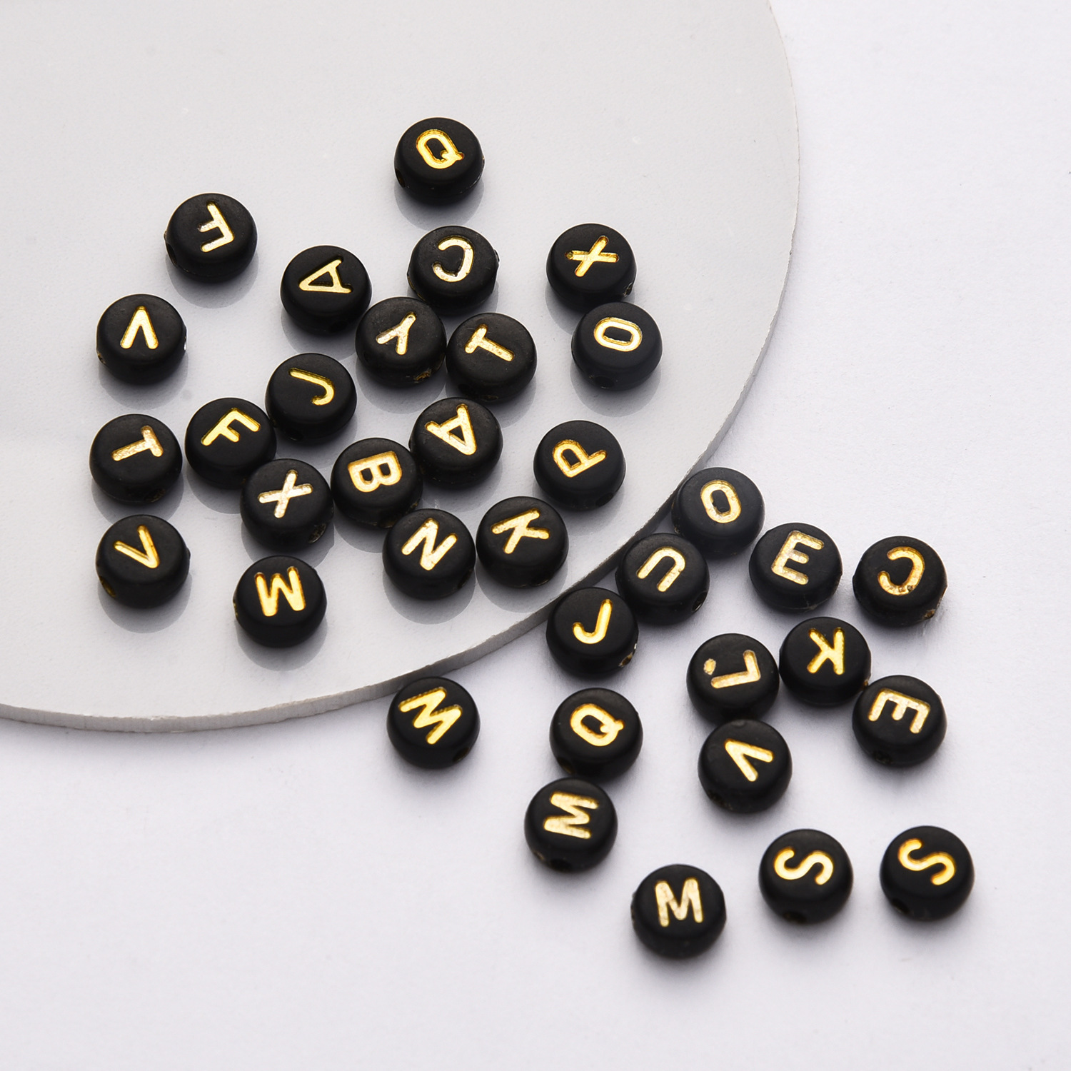 3 Black with Golden Letter Mixed