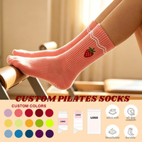 Chaussettes personnalisées Lagree pour femmes, en coton tricoté avec logo, nouvelle collection, antidérapantes, brodées, pour yoga et pilates
