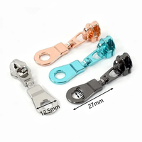 Meetee ZT179 5 #   Tirette de fermeture éclair pour fermetures éclair en nylon, kits de réparation de têtes de fermeture éclair décoratives pour sacs, accessoires de couture DIY pour vêtements