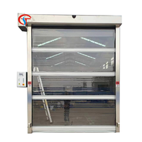Porte à enroulement automatique en PVC à isolation intérieure et extérieure, protection rapide