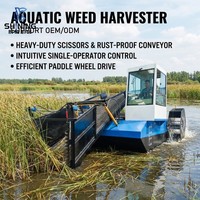 Équipement de récolte d'algues aquatiques certifié CE pour le nettoyage des étangs paysagers