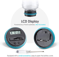 Grande tirelire cochon 1,8 L grande capacité en plastique, adaptée aux adultes et aux enfants, avec compteur numérique de pièces et écran LCD