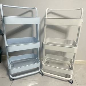 Syf S Factory Price Salon Furniture Beauty Salon <b>Trolley</b> Kitchen Storage <b>Trolley</b> Painting Metal Pink Beauty <b>Trolley</b> Salon - Product Image 4