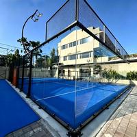 Terrain de padel super panoramique à vue complète avec gazon monofilament et éclairage LED anti-éblouissement pour parc public, destiné aux distributeurs OEM/ODM