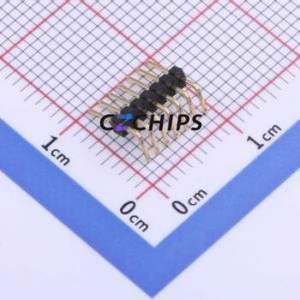 X1311WR-07J-C26D40 Pin Header Bent Lead Through Hole,P=1.27mm Connector 1x7P 1.27mm Pin Header Single Row - Product Image 2