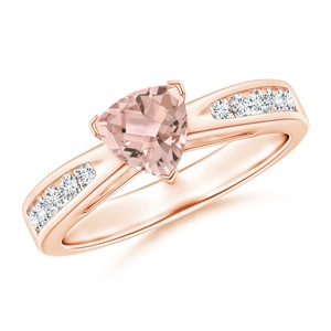 Anillo de Morganita de Plata de Ley, Diseño de Joyería de Morganita, Significado del Anillo de Morganita, Anillo de Compromiso y Boda Chapado en Oro Rosa de 14K - Product Image 2