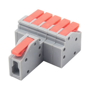 N4F 250V 32A 10mm 6 <span class=keywords><strong>Pin</strong></span> 6 p 2 Trous Avec Levier Coloré Pince à Ressort Rapide Fil Connecteurs de Câble Borniers Électriques - Product Image 2