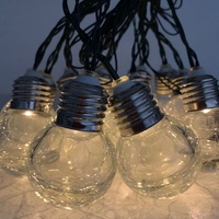 Ampoule solaire en verre craquelée, luminaire d'extérieur, idéal pour un jardin ou une rue, 50 unités