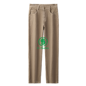 <span class=keywords><strong>Pantalon</strong></span> décontracté pour homme 2026, coupe droite ample, en velours côtelé épais, style rétro, motif, taille mi-haute, extensible - Product Image 1