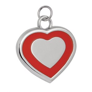 Portachiavi con Ciondolo a Cuore Rosso 25x30 mm - Product Image 2