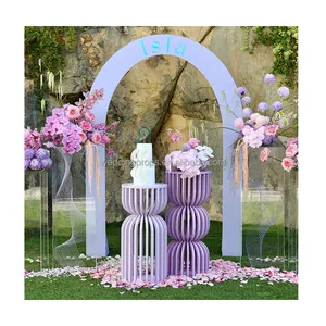 Popular New Style Cake Display Stand Acrylic Stands for Dessert Table Round Cylinder Pedestal