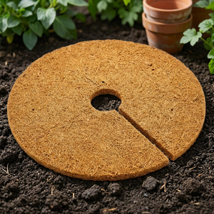 Eco2go Vietnam Premium Coir Fiber Tree Ring - Manta Antihierbas de Fibra de Coco de Alta Resistencia con Revestimiento Plástico Ecológico Moderno para Interiores y Exteriores - Product Image 1