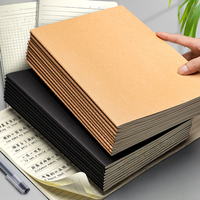 Cahier d'étudiant B5, couverture blanche, papier kraft, bloc-notes cousu, cahier d'exercices, grille simple, cadeau
