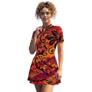 Abito da Golf Personalizzato per Donne, Manica Corta, Collo a V, Vestito Sportivo da Golf con Pantaloncini Incorporati, <span class=keywords><strong>Outfit</strong></span> Attivo per l'Estate - Product Image 1