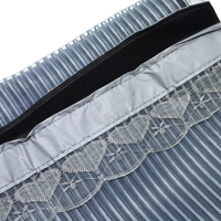 Moustiquaire magnétique moderne à fermeture automatique en polyester gris, petite maille, résistante aux insectes, lavable, pour portes et fenêtres