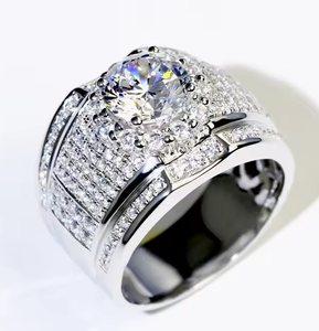 แหวนทองคำขาว 18k แบบ Claw Setting น้ำหนักทอง 25 กรัม ชุบโรเดียมสองชั้น ประดับเพชรทรงกลม 5.2 กะรัต D VVS1 เพาะเลี้ยงในห้องปฏิบัติการ - Product Image 2