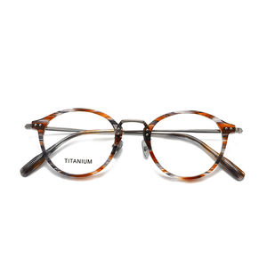 Occhiali da vista di lusso firmati all'ingrosso, montatura completa in acetato bicolore, disponibili in fabbrica, occhiali in titanio - Product Image 2