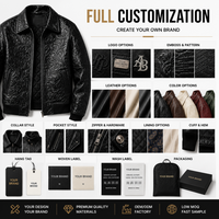 Fabricant de vestes en cuir gaufré sur mesure OEM ODM, blouson en cuir de vachette à marque privée, développement de marque avec logo personnalisé, usine