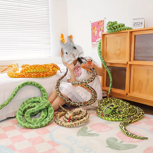 Mô phỏng <span class=keywords><strong>Python</strong></span> đồ chơi sang trọng, đồ chơi sang trọng rắn, Đồ chơi khăm nhại, búp bê rắn đĩa uốn cong, gối nhẹ nhàng - Product Image 2