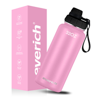 Bouteille d'eau de motivation transparente de demi-gallon de 32oz en acier inoxydable sans BPA avec marqueur de temps et paille Sports Gym avec logo personnalisé