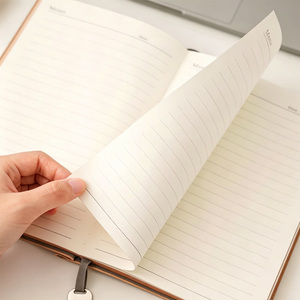 <span class=keywords><strong>Quaderno</strong></span> <span class=keywords><strong>A5</strong></span> Personalizzato all'Ingrosso con Copertina in Pelle Morbida Effetto Litchi, Carta Stampabile con Logo per Brand Online - Product Image 4