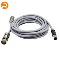 Câble Connecteur Circulaire ROMTRONIC M23 M12, Fil Flexible PUR, Étanche IP67, 300V DC/600V AC, -40~+90, 2 Cœurs pour Robot Servo