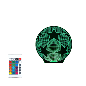 Luz <span class=keywords><strong>de</strong></span> noche LED 3D moderna, Base <span class=keywords><strong>de</strong></span> ABS blanca con diseño <span class=keywords><strong>de</strong></span> balón <span class=keywords><strong>de</strong></span> fútbol/balón <span class=keywords><strong>de</strong></span> fútbol, lámpara <span class=keywords><strong>de</strong></span> Control remoto, regalo para niños - Product Image 1