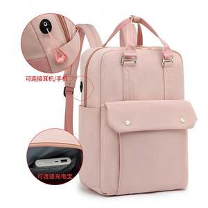 Mochila para ordenador portátil de tela Oxford personalizada con cierre de cremallera Patrón de letras Forro de poliéster - Product Image 2