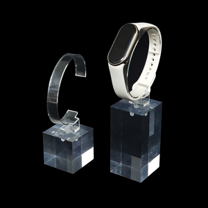 Chất Lượng Cao Tùy Chỉnh Sang Trọng <span class=keywords><strong>Acrylic</strong></span> Dây Đeo Một Mình Duy Nhất Cửa Hàng Bán Lẻ Hiển Thị Xoay Nhựa Thông Minh Chủ Hiển Thị Đồng Hồ Đứng - Product Image 6