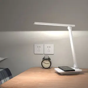 Kids Student Dimmable Cordless Smart Led Rechargeable Usb Reading Desktop Desk Lamp Table Light Wireless Charger For Bedside