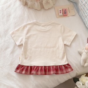 Child Star Circle Girls Embroidered Short Sleeve Top With Ruffle Hem Breathable Cartoon Design For Kids - Product Image 2