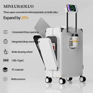 חזית פתיחת מטען מטען חדש מזוודה 20 אינץ 'pc ללבוש-עמיד פנים רב תפקודי 24 אינץ' מזוודה - Product Image 6