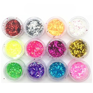 ผงกลิตเตอร์ตกแต่งเล็บแห้งสำหรับงาน DIY ขายส่ง 6 สี/ชุด 12 สี/ชุด - Product Image 2
