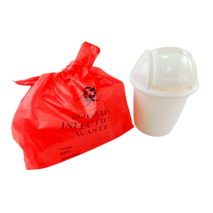 ถุงขยะมูลฝอยทางการแพทย์แบบม้วน ถุงขยะอันตรายทางชีวภาพ ถุงขยะติดเชื้อ  แบบกำหนดเองได้ ผลิตจาก HDPE สีแดง ใช้แล้วทิ้ง พร้อมเชือก PP สำหรับโรงพยาบาล - Product Image 4
