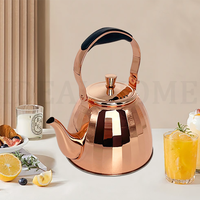 Cuisinière à gaz en métal avec revêtement or rose OEM/ODM théières en acier inoxydable bouilloire arabe pour café et thé