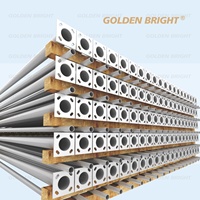 Poteau d'éclairage public solaire Golden Bright GB-Solar, 4m à 12m, en acier galvanisé, à bras simple ou double, pour l'éclairage public