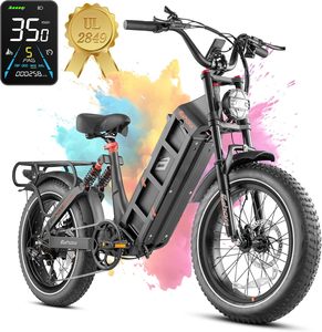 Vélo électrique tout-terrain pour femme, modè<span class=keywords><strong>le</strong></span> OEM&ODM, avec pneus larges de 20 pouces et suspension intégrale - Product Image 1