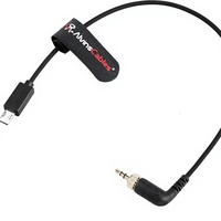 Cable de Código de Tiempo Micro USB TRS de 3.5mm Alvins para Cámaras FX3/FX30/A7S3/A1 y Generador de Código de Tiempo Deity TC-1, 35cm/13.8in