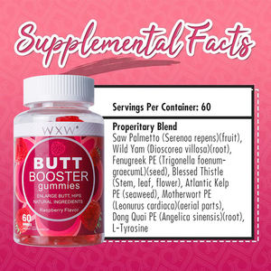 WXW Stock de aumento de glúteos Gummies Butt Hip Booster Gummies Bbl Gummies Vegan Butt Enhancement - Product Image 2