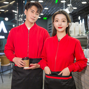 Sudadera con capucha y cuello de béisbol, forrada de lana azul, uniforme de trabajo de algodón para uso laboral en otoño - Product Image 4