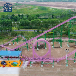 รถไฟเหาะเหล็ก16ที่นั่งพร้อมห่วงสามห่วงอุปกรณ์สวนสนุกสำหรับผู้ใหญ่ - Product Image 3