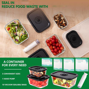 Juego de Recipientes de Cocina, Recipientes Herméticos para Almacenamiento de Alimentos con Tapa Selladora al Vacío - Product Image 2