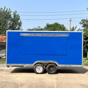 Quiosque de comida de rua móvel para sorvetes, carrinho de comida chinês, fabricante de reboques de comida de parada única